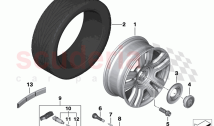 Light alloy wheel styling 807