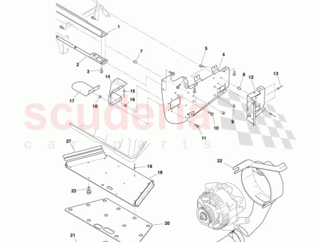 Photo of SUPPORT ALTERNATEUR CONDUIT DE REFROIDISSEMENT 1R12 372293…