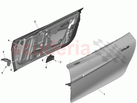 Photo of ENSEMBLE DE PORTE COMPLET C T GAUCHE VOLANTE…