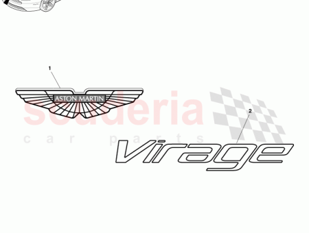 Photo of DB9 HIGH PERFORMANCE NAME BADGE VIRAGE CG43 001B40…