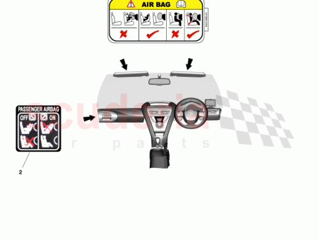 Photo of LABEL AVERTISSEMENT AIRBAG PASSAGER 74598…