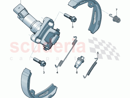 Photo of 1 set brake shoes with linings D 22…