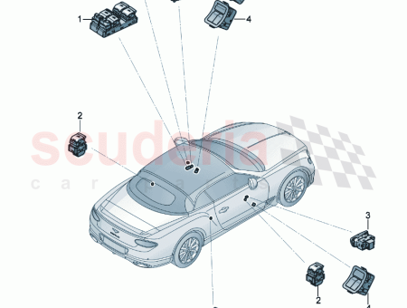 Photo of memory switch for seat adjustment D 01 02…