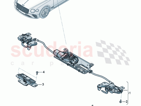 Photo of latch Soft top catch with linkage…