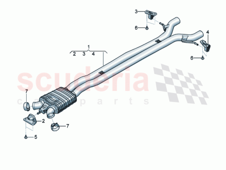 Photo of TUYAU D CHAPPEMENT AVEC SILENCIEUX AVANT…