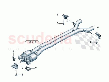 Photo of TUYAU D CHAPPEMENT AVEC SILENCIEUX AVANT…