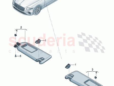 Photo of sun visor with mirror and cover 3SA 857…