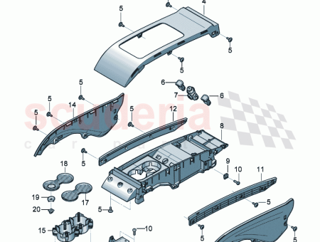 Photo of centre console lower part…