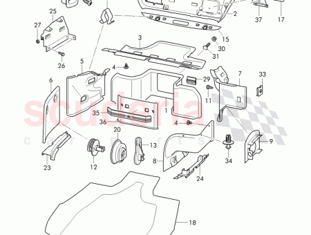 Photo of GARNITURE DU COMPARTIMENT BAGAGES…