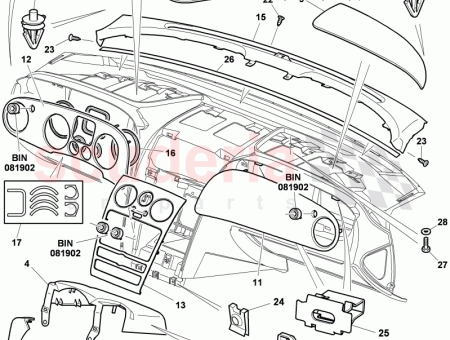 Photo of GARNITURE DE TABLEAU DE BORD ALUMINIUM BRILLANT ENGINE…
