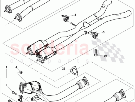 Photo of CATALYSEUR AVEC ECHAPPEMENT MOYEN MUFFLERR D 01 10…