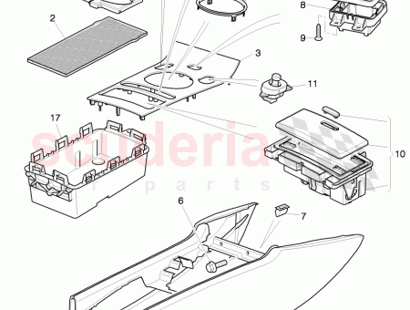 Photo of GARNITURE POUR CONSOLE CENTRALE ROUGE NOIR CARBONE…