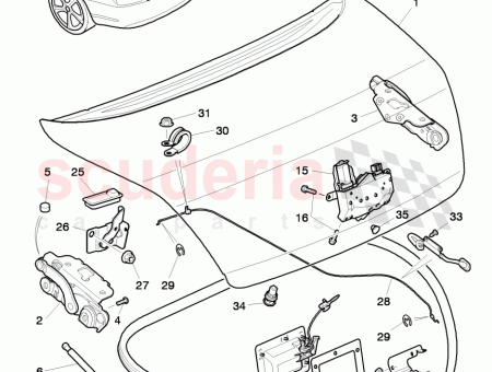 Photo of COUVERCLE DE COFFRE ARRI RE 3W8 827 025…