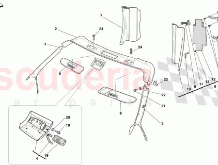 Photo of COMPLETE RH GARNITURE DE PILIER CENTRAL…