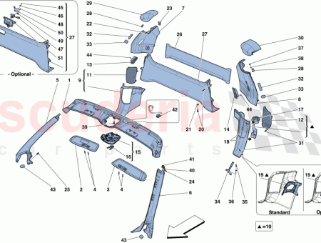 Photo of GARNITURE DE MONTANT DE PARE BRISE GAUCHE…