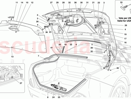 Photo of POIGN E DU COUVERCLE DU COMPARTIMENT BAGAGES…
