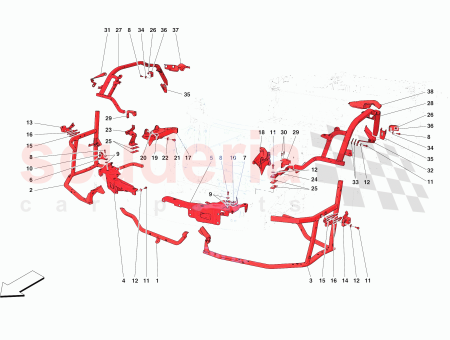 Photo of SUPPORT DE FIXATION DE PHARE AVANT GAUCHE COMPLET…