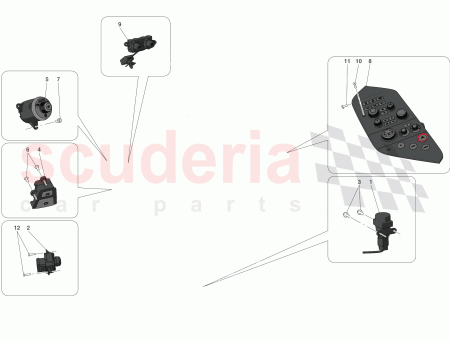 Photo of BOUTONS D OUVERTURE DU COUVERCLE DU COMPARTIMENT BAGAGES…