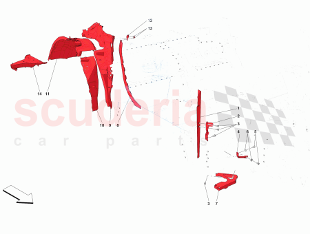 Photo of SUPPORT INF RIEUR COMPLET POUR AILE AVANT DROITE…