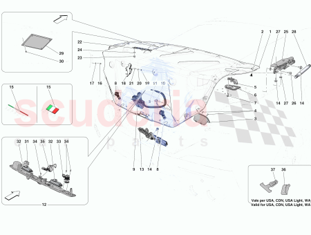 Photo of GARNITURE DE COUVERCLE DE COMPARTIMENT BAGAGES…