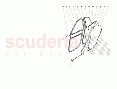 Photo of RH MONTANT AVANT B GARNITURE DE PANNEAU JOINT…