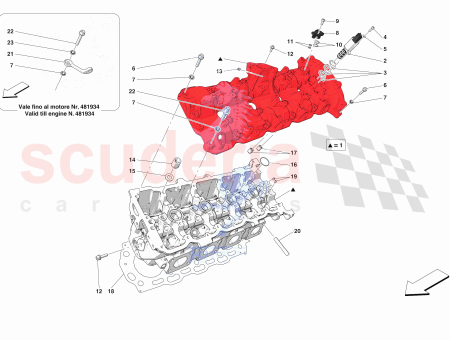 Photo of ASSEMBLAGE DU COUVERCLE DE CULASSE GAUCHE CYLINDRE GAUCHE…
