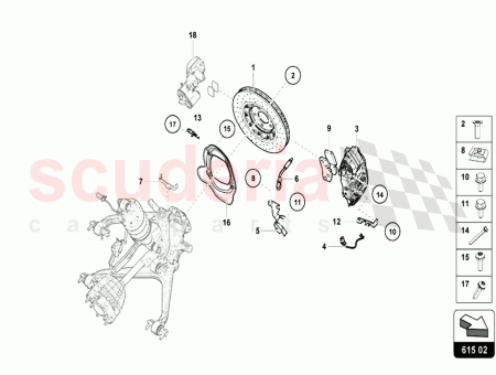 Photo of TRIER DE FREIN ARRI RE GAUCHE ORANGE…