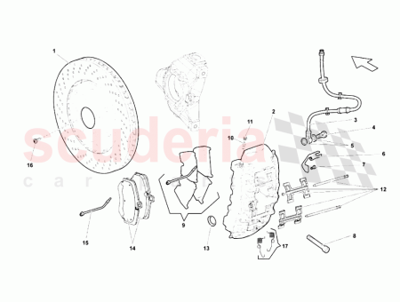 Photo of TRIER DE FREIN AVANT GAUCHE ARGENT…