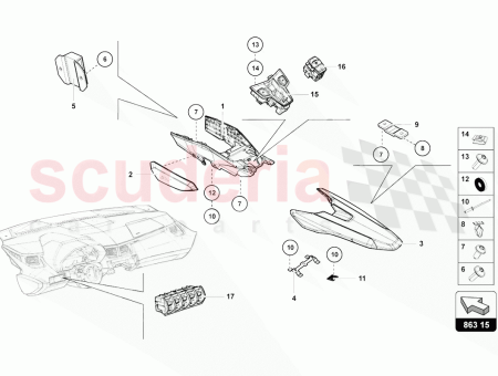 Photo of GARNITURE DE PANNEAU LAT RAL POUR CONSOLE CENTRALE…