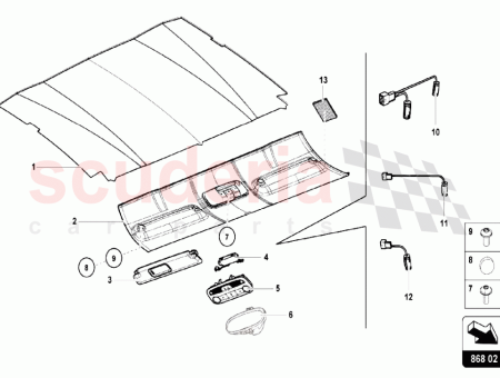 Photo of ROOFLINER ALCANTARA MOLDED HEADLINING INTERIOR Q CITURA BLACK…