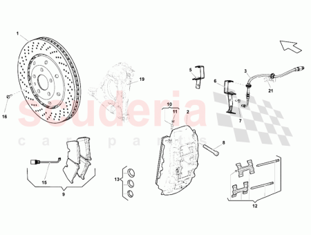 Photo of TRIER DE FREIN AVANT DROIT TRIERS AVANT GRIS…