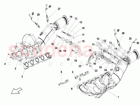 Photo of COLLECTEUR D CHAPPEMENT AVEC CONVERTISSEUR CATALYTIQUE DROITE…