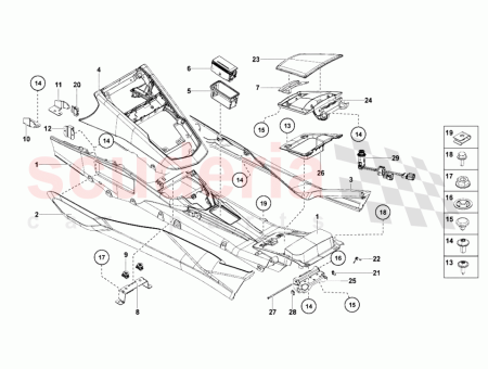 Photo of GARNITURE DE PANNEAU LAT RAL POUR CONSOLE CENTRALE…