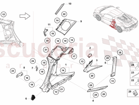 Photo of GARNITURE DE PANNEAU LAT RAL…