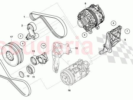 Photo of AMORTISSEUR DE TENDEUR DE COURROIE…