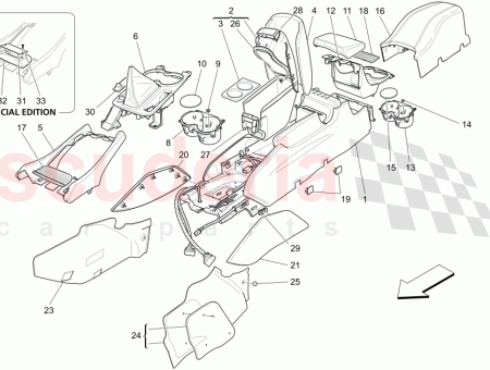 Photo of HOUSSE DE CONSOLE ARRI RE COMPL TE ARGENT…