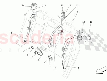 Photo of RH REAR SEATBELT BUCKLE SECTION…