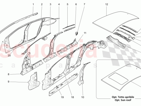 Photo of ENSEMBLE CADRE INTERNE DE CARROSSERIE C T GAUCHE…