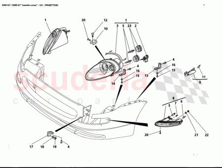 Photo of PHARE AVANT GAUCHE MASERATI BLUE…