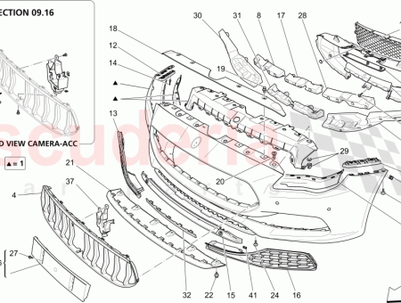 Photo of CALANDRE AVANT R GULATEUR DE VITESSE ADAPTATIF AVEC…