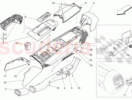 Photo of COUVERCLE DE CONSOLE CENTRALE ARRI RE REV TEMENT…