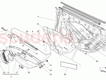 Photo of PANNEAU DE PORTE ARRI RE DROIT GARNITURE INT…