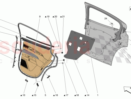 Photo of GARNITURE INT RIEURE DE PANNEAU DE PORTE GAUCHE…