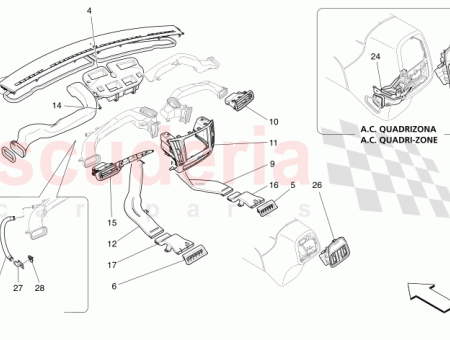 Photo of PASSENGER SIDE DASHBOARD AIR VENT ASS…