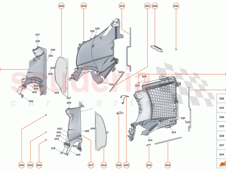 Photo of SIDE DUCT HIGH TEMPRATURE RADIATOR OUTER UPPER LH…