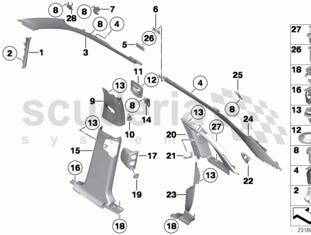 Photo of TRIM PILIER C AVANT DROIT 51 43…