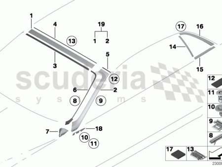 Photo of TRIM PARE BRISE HAUT 51 13…