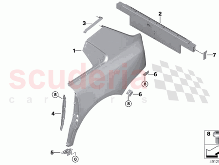 Photo of SUPPORT DE PANNEAU LAT RAL ARRI RE GAUCHE…