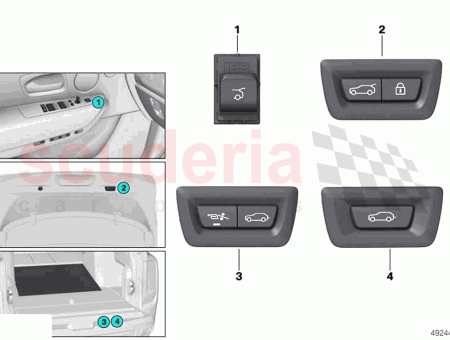 Photo of BAS DE L INTERRUPTEUR DE VERROUILLAGE DU HAYON…