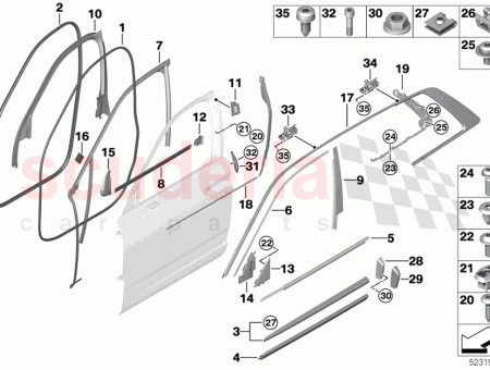Photo of BAGUETTE DE GARNITURE CADRE LAT RAL AVANT GAUCHE…